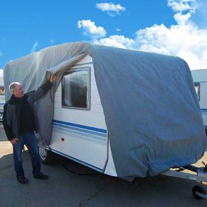 Campingvogn stikk opp